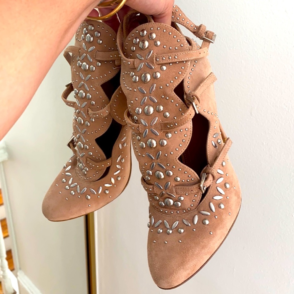Alaia blush heels pink nude studded gorgeous fun